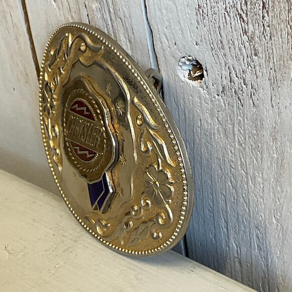 Vintage Chrysler Belt Buckle Automobile Retro Car Memorabilia Autogear - Picture 3 of 4